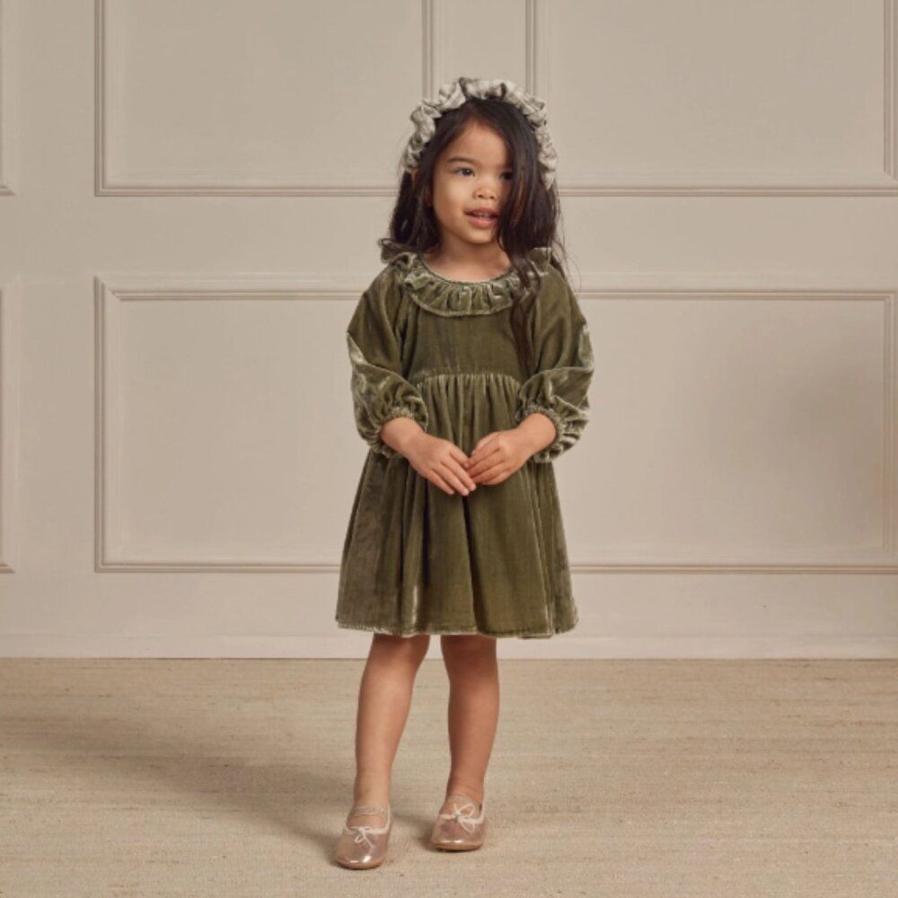 NEW! Noralee Adeline Dress with Bloomers in Pine Shimmery Green Hue Size 2
